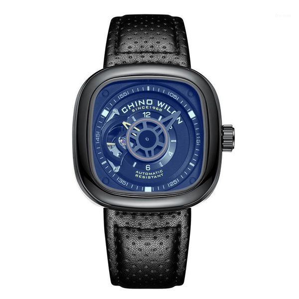 square automatic mechanical men's watch real leather strap hollow design life waterproof alloy case 3d dial men clock wilon2066 wristwa, Slivery;brown
square automatic mechanical men's watch real leather strap hollow design life waterproof alloy case 3d dial men clock wilon2066 wristwa, Slivery;brown