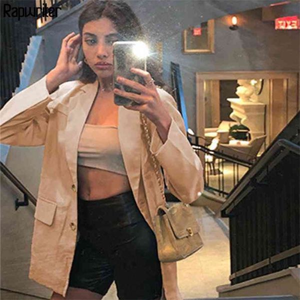 streetwear single-breasted solid long suit blazer jacket women sleeve notched collar autumn casual coat mujer feminino 210510, White;black
streetwear single-breasted solid long suit blazer jacket women sleeve notched collar autumn casual coat mujer feminino 210510, White;black