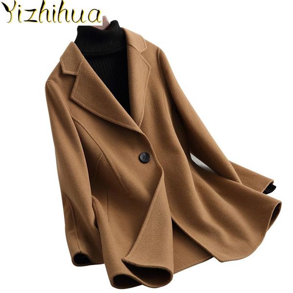 women's wool & blends women coat casual autumn winter coats camel color double-side female jacket outwear abrigo mujer 38059 wyq1421, Black
women's wool & blends women coat casual autumn winter coats camel color double-side female jacket outwear abrigo mujer 38059 wyq1421, Black