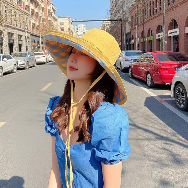 women hats bucket hat 15cmwide brim beach summer for sun cap bonnets designer ladies and caps wide, Blue;gray
women hats bucket hat 15cmwide brim beach summer for sun cap bonnets designer ladies and caps wide, Blue;gray