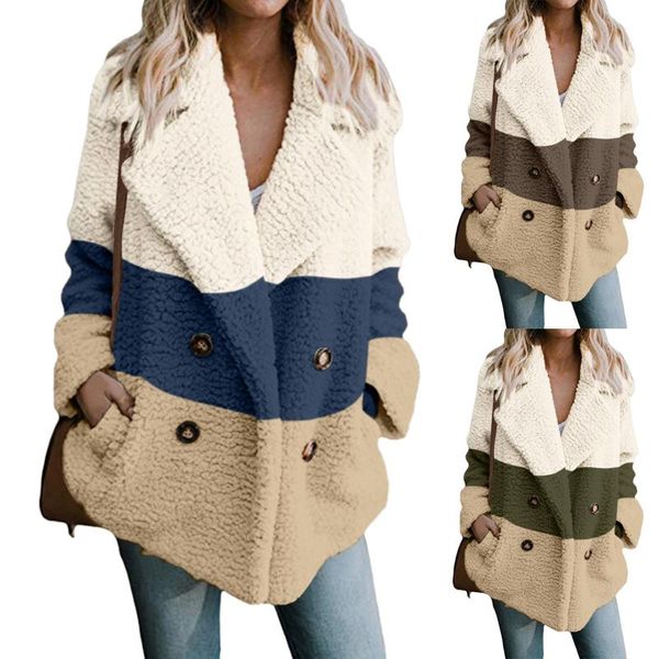 women's fur & faux jacket autumn winter coat women 2021 casual warm soft plush overcoat oversize female jaquetas, Black
women's fur & faux jacket autumn winter coat women 2021 casual warm soft plush overcoat oversize female jaquetas, Black