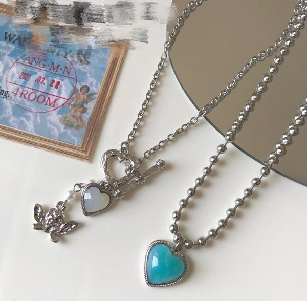 pendant necklaces heart angel necklace for women sweet fashion blue choker girls party jewelry gifts, Silver
pendant necklaces heart angel necklace for women sweet fashion blue choker girls party jewelry gifts, Silver