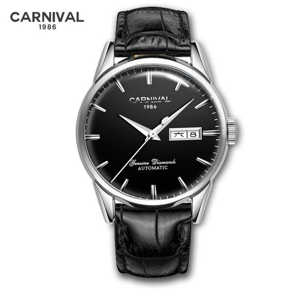 reloj hombre 2021 carnival brand business watch men luxury waterproof fashion automatic mechanical wristwatch relogio masculino, Slivery;brown
reloj hombre 2021 carnival brand business watch men luxury waterproof fashion automatic mechanical wristwatch relogio masculino, Slivery;brown