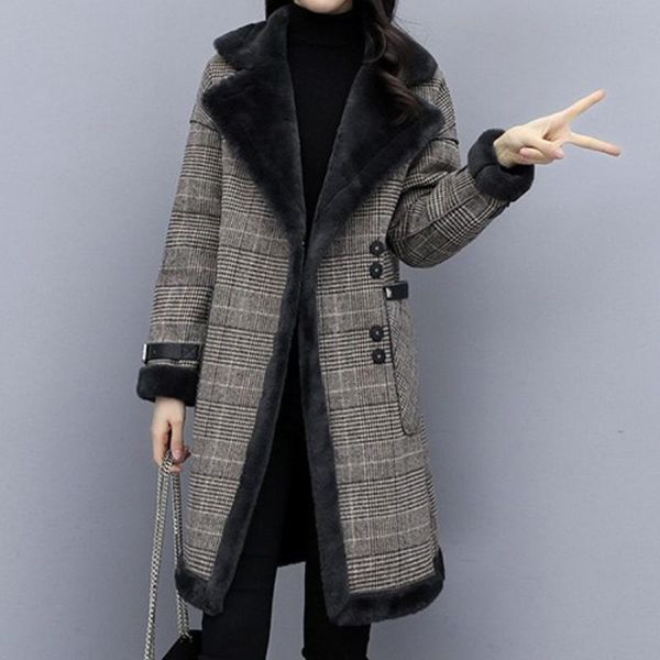 women's wool & blends autumn winter single breasted woolen overcoat women full sleeve warm vintage casual trend coat office lady outwea, Black
women's wool & blends autumn winter single breasted woolen overcoat women full sleeve warm vintage casual trend coat office lady outwea, Black