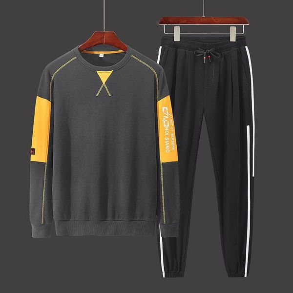 men's tracksuits 2021 autumn youth pullover sweater drawstring trousers casual loose sportswear black white two-piece set large, Gray
men's tracksuits 2021 autumn youth pullover sweater drawstring trousers casual loose sportswear black white two-piece set large, Gray