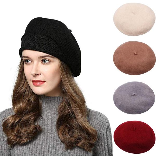berets winter warm solid beret women felt wool french lolita caps for girl spring outdoor vintage women's hat, Blue;gray
berets winter warm solid beret women felt wool french lolita caps for girl spring outdoor vintage women's hat, Blue;gray