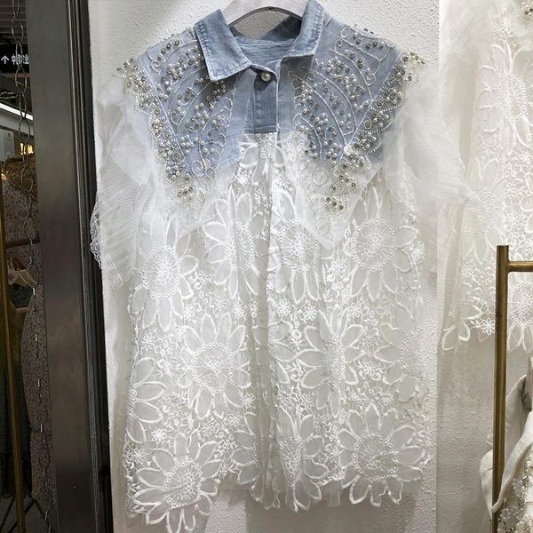 women's jackets 2021 summer fall jeans jacket heavy industry beaded lace stitching denim coat for women loose jean shirts girls student, Black;brown
women's jackets 2021 summer fall jeans jacket heavy industry beaded lace stitching denim coat for women loose jean shirts girls student, Black;brown