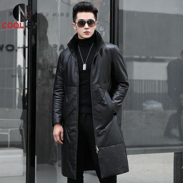 men's leather & faux brand winter mens genuine down coats fashion casual medium length cowhide stand collar male warm plus size, Black
men's leather & faux brand winter mens genuine down coats fashion casual medium length cowhide stand collar male warm plus size, Black
