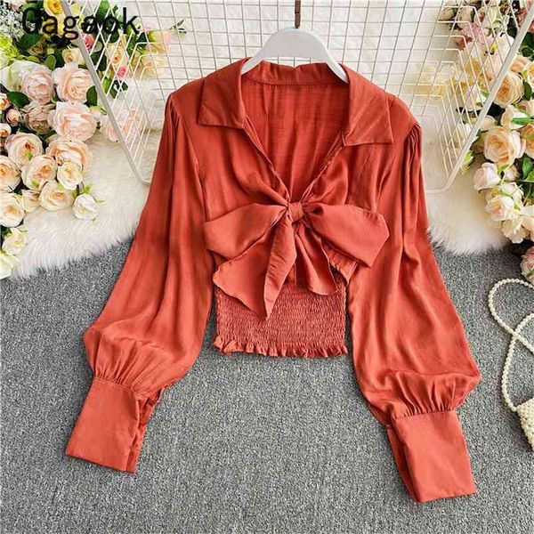 blouse women spring autumn solid lapel bow office lady short shirts slim korean fashion chic wild blouses 210531, White
blouse women spring autumn solid lapel bow office lady short shirts slim korean fashion chic wild blouses 210531, White