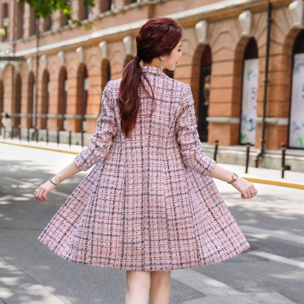 two piece dress women's tweed suit winter korean plaid long jacket and short skirt office pack hip coat overalls, White
two piece dress women's tweed suit winter korean plaid long jacket and short skirt office pack hip coat overalls, White