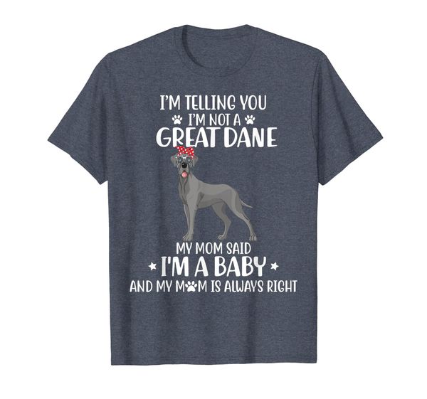 i'm telling you i'm not a great dane dog tshirt for mother, White;black
i'm telling you i'm not a great dane dog tshirt for mother, White;black