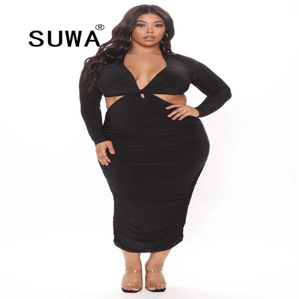 all black dresses for women wholesale plus size xl-5xl fall winter fashion clothes side hollow out long sleeve elegant vestidos casual, Black;gray
all black dresses for women wholesale plus size xl-5xl fall winter fashion clothes side hollow out long sleeve elegant vestidos casual, Black;gray