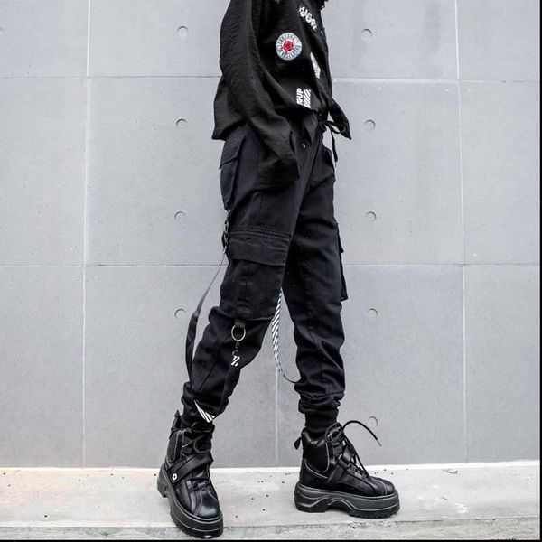 black womens pant cargo pants women patchwork loose streetwear pencil fashion cool hip hop trousers casual high waist, Black;white
black womens pant cargo pants women patchwork loose streetwear pencil fashion cool hip hop trousers casual high waist, Black;white