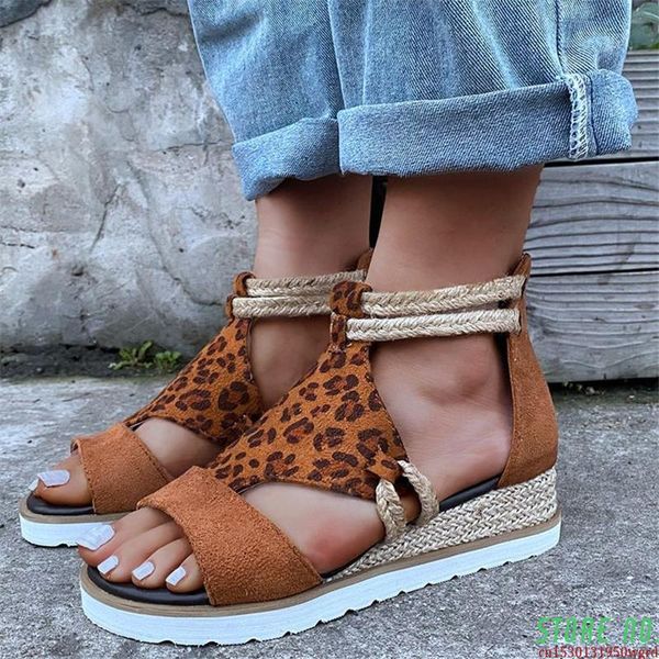 sandals women's sandal 2021 leopard print wedge heels fashion women european and american style soft soles comfortable shoes, Black
sandals women's sandal 2021 leopard print wedge heels fashion women european and american style soft soles comfortable shoes, Black