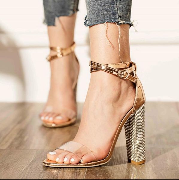 sandals high heels women pumps gold rhinestone ladies shoes classic plus size 35-43 buckle strap, Black
sandals high heels women pumps gold rhinestone ladies shoes classic plus size 35-43 buckle strap, Black