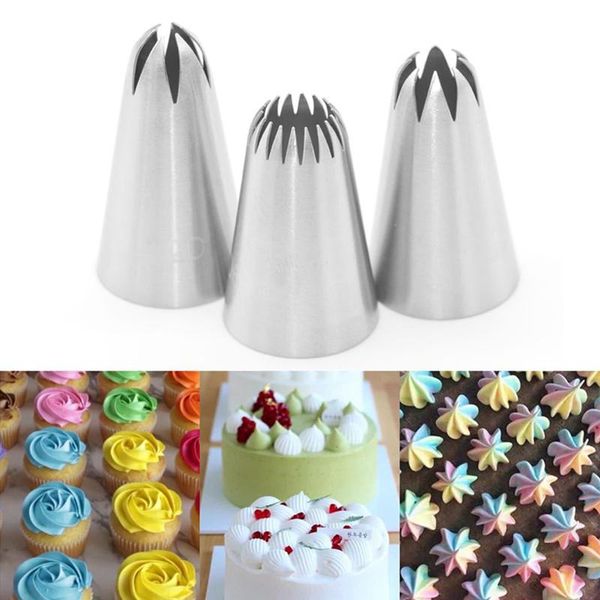 baking moulds stainless steel multi-tooth pastry nozzle 3 pieces/4 piece set cake rose icing tube cream decoration tool
baking moulds stainless steel multi-tooth pastry nozzle 3 pieces/4 piece set cake rose icing tube cream decoration tool