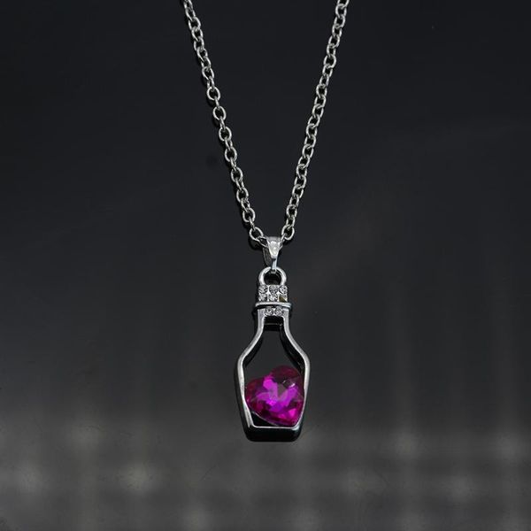 pendant necklaces ladies fashion necklace heart shape chain women's bottles pendants for girls, Silver
pendant necklaces ladies fashion necklace heart shape chain women's bottles pendants for girls, Silver