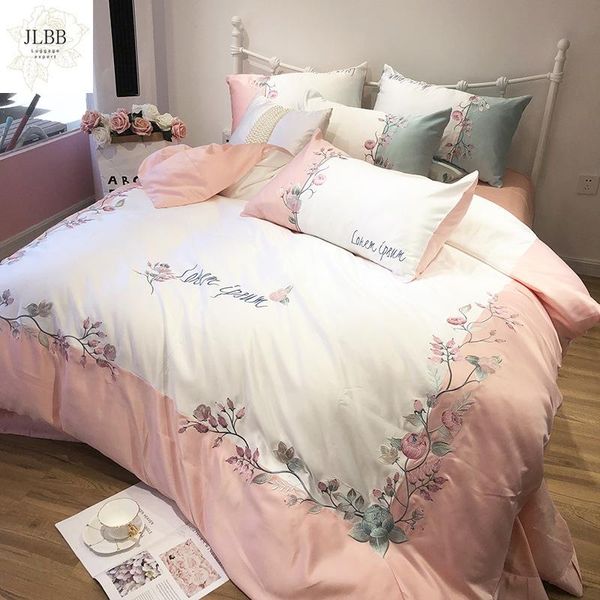 bedding sets luxury silk and cotton set embroidery princess pink blue king size bed duvet cover sheet linens
bedding sets luxury silk and cotton set embroidery princess pink blue king size bed duvet cover sheet linens
