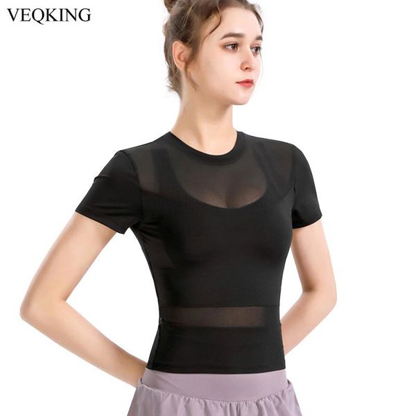 yoga outfit veqking mesh tights shirt exposed navel stretch women fitness training running t-shirts quick dry short sleeve top
yoga outfit veqking mesh tights shirt exposed navel stretch women fitness training running t-shirts quick dry short sleeve top