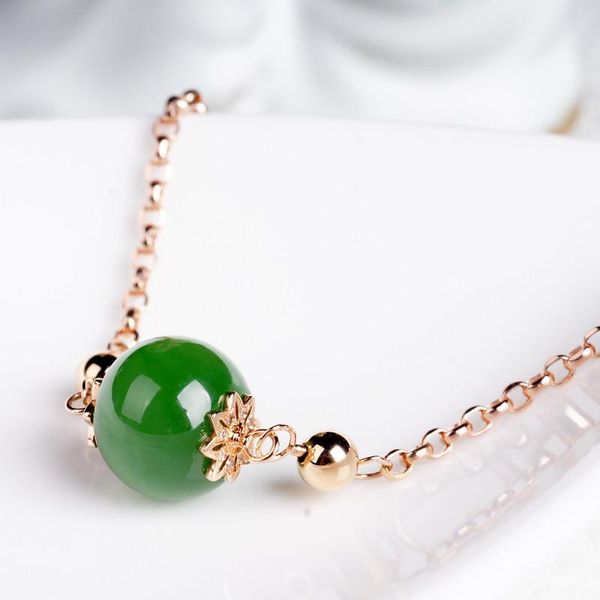 other bracelets 18 k rose gold inlaid jade bracelet with manufacturers selling natural hetian 8 mm beads transport bead, Golden;silver
other bracelets 18 k rose gold inlaid jade bracelet with manufacturers selling natural hetian 8 mm beads transport bead, Golden;silver