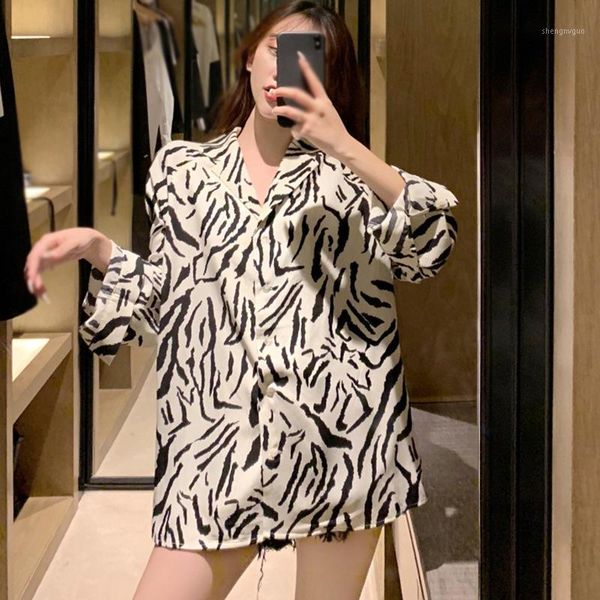 women's blouses & shirts spring and autumn outer wear loose fashion all-match long-sleeved chiffon shirt zebra pattern, White
women's blouses & shirts spring and autumn outer wear loose fashion all-match long-sleeved chiffon shirt zebra pattern, White