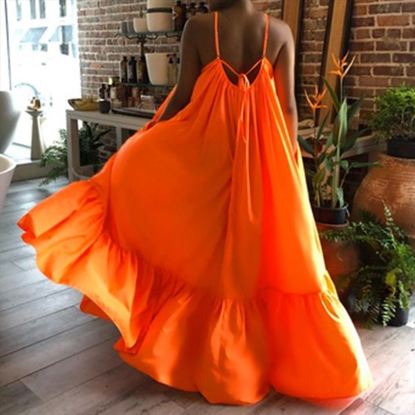 summer halter neck open womens dress back sleeveless pleated loose maxi beach party club long dresses, Black;gray
summer halter neck open womens dress back sleeveless pleated loose maxi beach party club long dresses, Black;gray