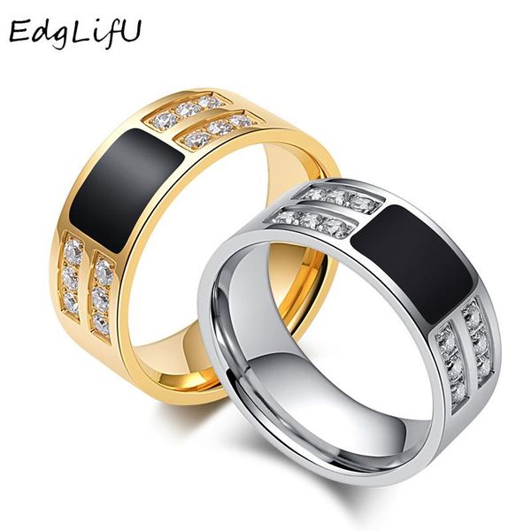 EdgLifU Men's 8mm Wide CZ Zircon Wedding Gold Rings Enamel Stainless Steel Engagement Jewelry For Women Man Drop, Slivery;golden
EdgLifU Men's 8mm Wide CZ Zircon Wedding Gold Rings Enamel Stainless Steel Engagement Jewelry For Women Man Drop, Slivery;golden