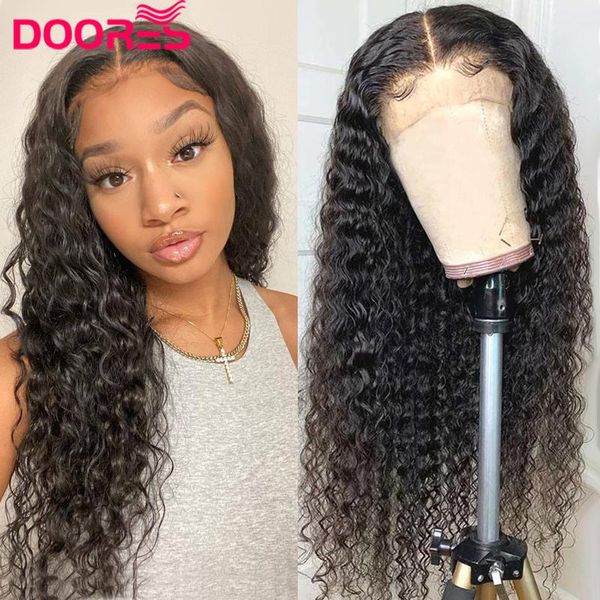 curly human hair wig 13x4 deep wave lace front wigs for black women preplucked t part with baby doores, Black;brown
curly human hair wig 13x4 deep wave lace front wigs for black women preplucked t part with baby doores, Black;brown