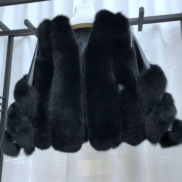 women's fur & faux winter women 2021 natural big collar coat denim loose fashion detachable lining parka leather jacket, Black
women's fur & faux winter women 2021 natural big collar coat denim loose fashion detachable lining parka leather jacket, Black