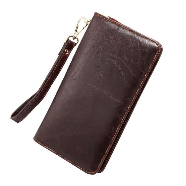wallets fashion design genuine leather men's clutch bags oil wax men card holder casual long purses, Red;black
wallets fashion design genuine leather men's clutch bags oil wax men card holder casual long purses, Red;black