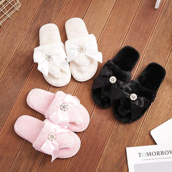 slippers winter women pearl flip flops shoes female fashion bow-knot plush warm ladies indoor home floor, Black
slippers winter women pearl flip flops shoes female fashion bow-knot plush warm ladies indoor home floor, Black