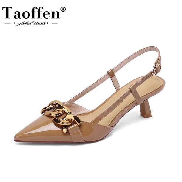 sandals taoffenwomen high heel real leather pointed toe summer women shoes strange heels for dress footwear size 34-39, Black
sandals taoffenwomen high heel real leather pointed toe summer women shoes strange heels for dress footwear size 34-39, Black