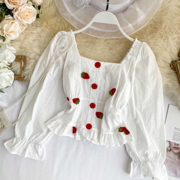 streetwear embroidery blouse female high waist twist ruffle spring blouse chic shirts plus size 210601, White
streetwear embroidery blouse female high waist twist ruffle spring blouse chic shirts plus size 210601, White