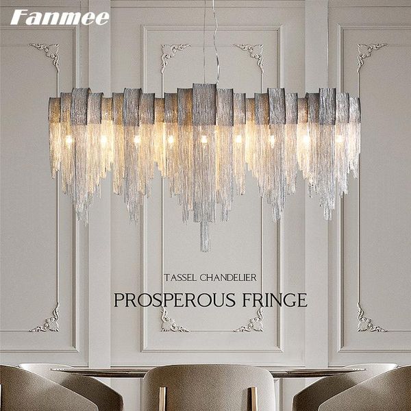 chandeliers italy aluminum tassel chandelier light led e14 nordic minimalist silver chain hanging lamp art deco kitchen island dining table
chandeliers italy aluminum tassel chandelier light led e14 nordic minimalist silver chain hanging lamp art deco kitchen island dining table