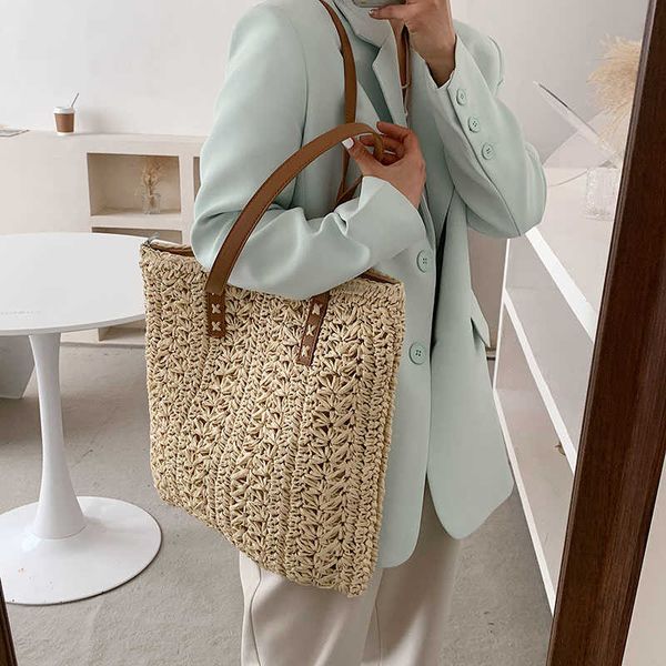 bohemian beach straw bags for women 2021 summer large totes laides purses and handbags weekender shoulder bag simple shopping c0601
bohemian beach straw bags for women 2021 summer large totes laides purses and handbags weekender shoulder bag simple shopping c0601