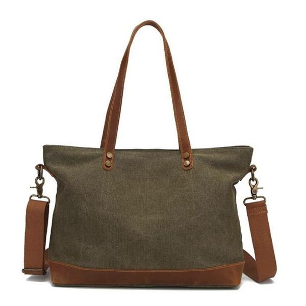 duffel bags casual canvas tote handbag for women crazy horse leather crossbody bag / shoulder il00578
duffel bags casual canvas tote handbag for women crazy horse leather crossbody bag / shoulder il00578