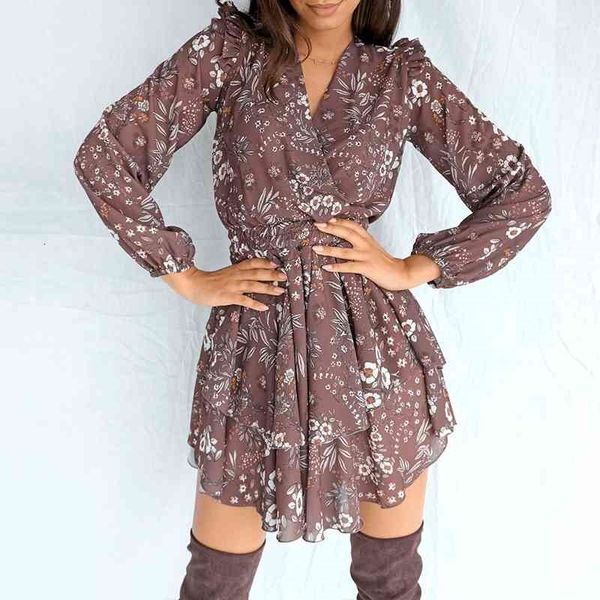 casual dresses spring v neck cascading ruffle floral women a line print boho female elegant long sleeve party vestidos kab4, Black;gray
casual dresses spring v neck cascading ruffle floral women a line print boho female elegant long sleeve party vestidos kab4, Black;gray