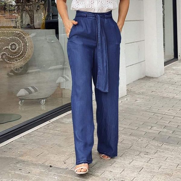 women's pants & capris fashion denim blue women wide leg 2022 summer office lady belted casual loose zipper oversized pantalon, Black;white
women's pants & capris fashion denim blue women wide leg 2022 summer office lady belted casual loose zipper oversized pantalon, Black;white