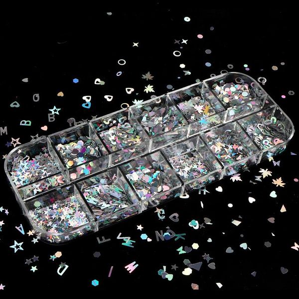 grid box mixed color nail art sequins laser star love diy patch jewelry decoration nails decorations, Silver;gold
grid box mixed color nail art sequins laser star love diy patch jewelry decoration nails decorations, Silver;gold