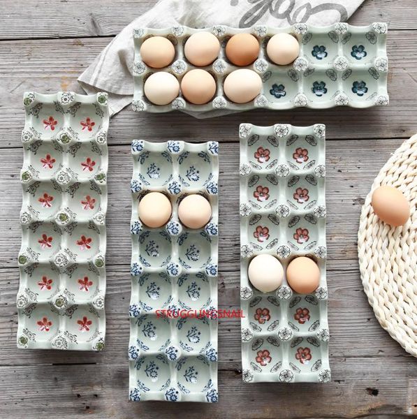 japanese glaze color ceramic 12 grid separation egg tray rectangular dish kitchen household storage box container bottles & jars
japanese glaze color ceramic 12 grid separation egg tray rectangular dish kitchen household storage box container bottles & jars