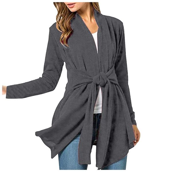 women's jackets oversized cardigan loose solid color belt long-sleeves short daily office wearing roupas feminina, Black;brown
women's jackets oversized cardigan loose solid color belt long-sleeves short daily office wearing roupas feminina, Black;brown
