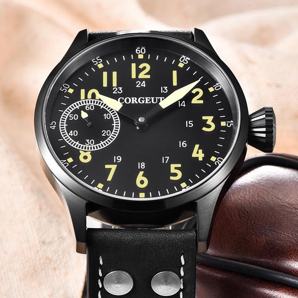 wristwatches 44mm corgeut 2021 men's mechanical watch sapphire luminou sterile 316l seagull movement manual winding 's 2021a, Slivery;brown
wristwatches 44mm corgeut 2021 men's mechanical watch sapphire luminou sterile 316l seagull movement manual winding 's 2021a, Slivery;brown