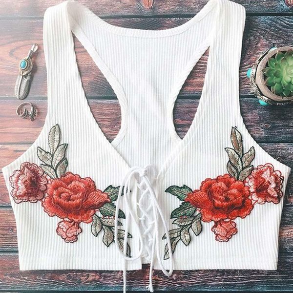 women's tanks & camis retro embroidered bandage design fashion vest for bralette lady strappy summer t-shirt lingerie tank pri, White
women's tanks & camis retro embroidered bandage design fashion vest for bralette lady strappy summer t-shirt lingerie tank pri, White