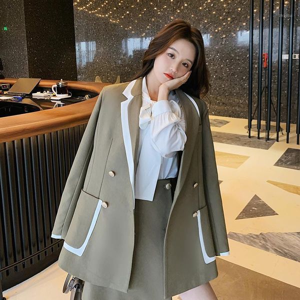 two piece dress spring fall 2 suits blazer and skirt set women double breasted elegant fashion suit coat lady mini a-line skirts 2136, White
two piece dress spring fall 2 suits blazer and skirt set women double breasted elegant fashion suit coat lady mini a-line skirts 2136, White