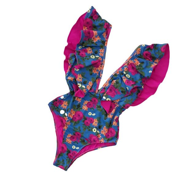 2021 bikinis ruffle print floral one piece swimsuit off the shoulder swimwear women solid deep-v beachwear bathing suit monkini
2021 bikinis ruffle print floral one piece swimsuit off the shoulder swimwear women solid deep-v beachwear bathing suit monkini
