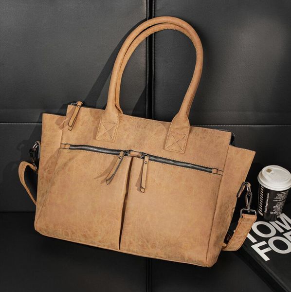 wholesale factory men leathers shoulder bags retro double zipper pocket men handbag fashion yellow business briefcase large capacity solid c
wholesale factory men leathers shoulder bags retro double zipper pocket men handbag fashion yellow business briefcase large capacity solid c