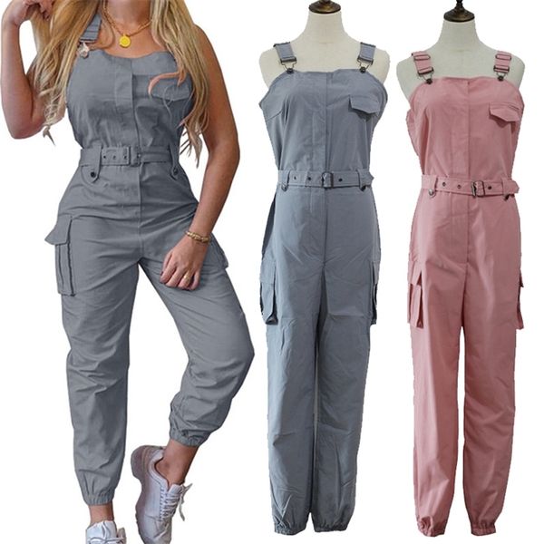 women casual cargo playsuit sleeveless o neck jumpsuit with pocket and belt elegant pencil pants overalls, Black;white
women casual cargo playsuit sleeveless o neck jumpsuit with pocket and belt elegant pencil pants overalls, Black;white