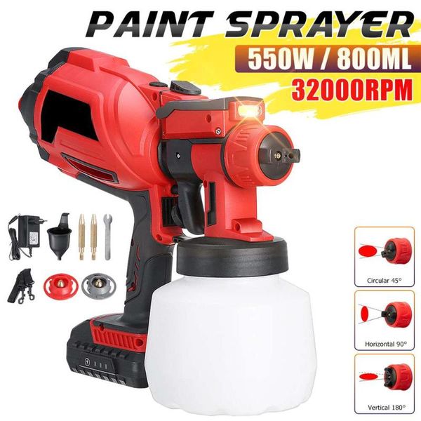 professional spray guns 20v 800ml electric cordless gun high power home paint sprayer easy spraying perfect with li-ion battery &nozzles
professional spray guns 20v 800ml electric cordless gun high power home paint sprayer easy spraying perfect with li-ion battery &nozzles