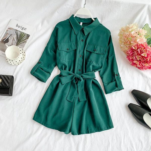 women's jumpsuits & rompers slim spring 2021 chiffon bandage short blouse jumpsuit casual women summer high waist overalls long sleeve, Black;white
women's jumpsuits & rompers slim spring 2021 chiffon bandage short blouse jumpsuit casual women summer high waist overalls long sleeve, Black;white