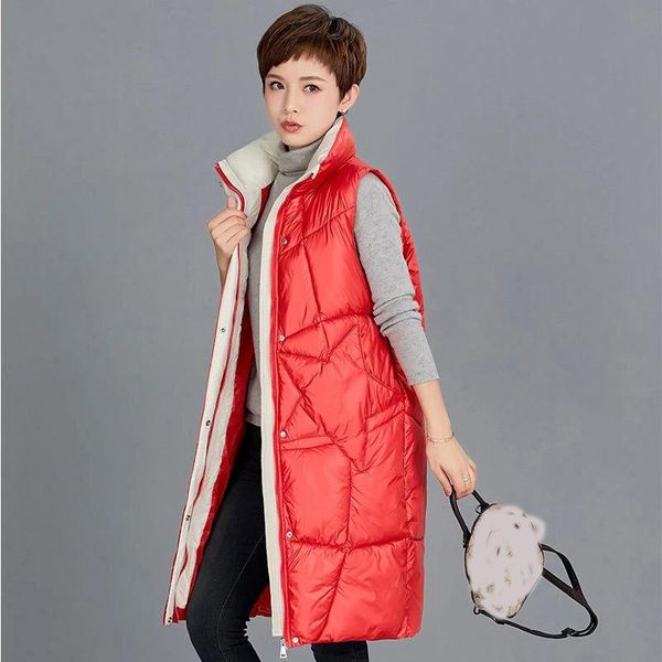 women's vests trend fall winter korean style waistcoat outer wear vest mid-length down cotton sleeveless parka women stand collar jacke, Black;white
women's vests trend fall winter korean style waistcoat outer wear vest mid-length down cotton sleeveless parka women stand collar jacke, Black;white